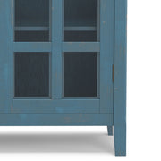 Handcrafted Acadian medium storage cabinet by Simpli-Home, featuring natural wood finish and accent cabinet design.