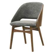 Delmon - Side Chair (Set of 2) - Gray / Dark Walnut - R&R Furniture Gallery (Fountain Valley, CA)