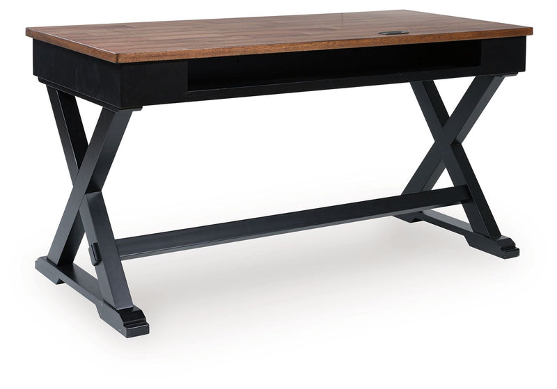 Wildenauer - Home Office Desk - Brown / Black - R&R Furniture Gallery (Fountain Valley, CA)