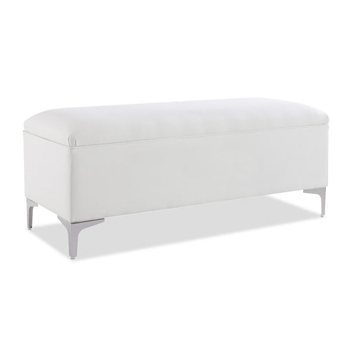 Madelyn - Modern Storage Bench - Bright White Dye - R&R Furniture Gallery (Fountain Valley, CA)