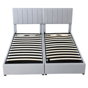 Upholstered Platform Bed With A Hydraulic Storage System - R&R Furniture Gallery (Fountain Valley, CA)