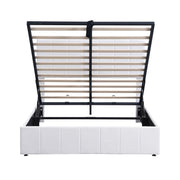 Elegant Upholstered Platform Bed With Hydraulic Storage System - R&R Furniture Gallery (Fountain Valley, CA)