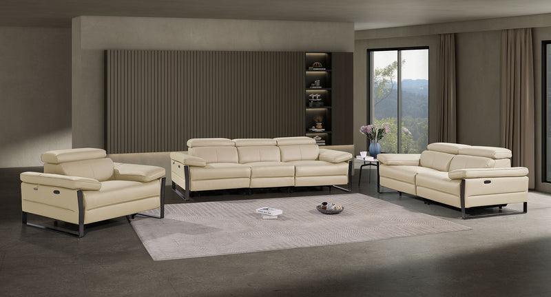1246 - Modular Power Triple Reclining Sofa, Loveseat, And Chair Set With Power Headrests - R&R Furniture Gallery (Fountain Valley, CA)