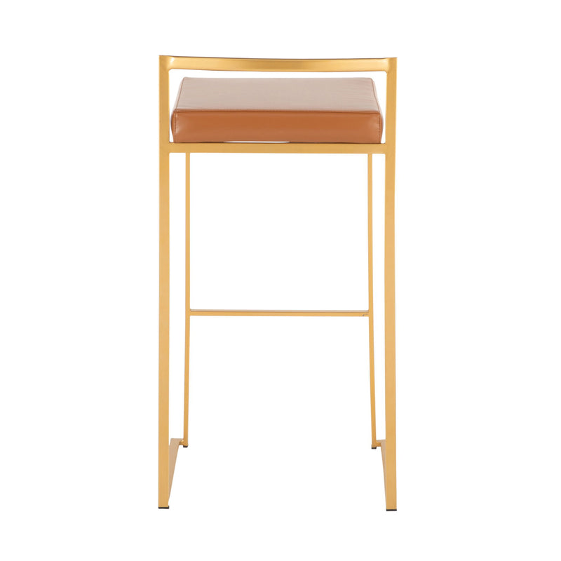 Lumi Source Fuji contemporary glam barstool with quality construction, featuring a sleek design and modern style in a set of stools.