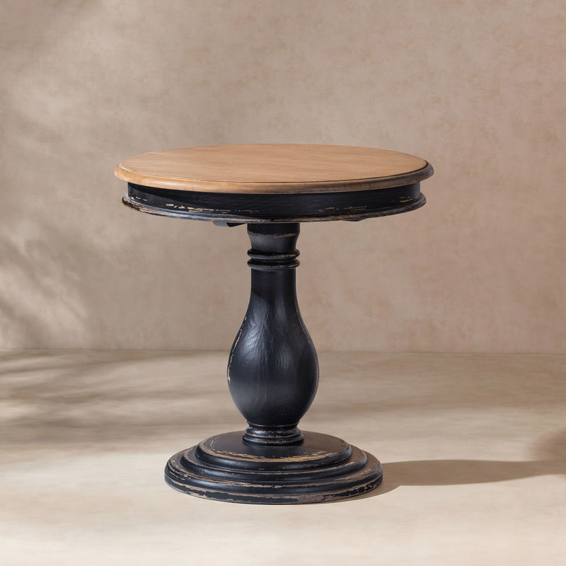 Winslow - Round Pedestal Side Table - Natural / Light Brown