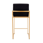 Lumi Source Fuji contemporary high back stylish counter stool with sleek design and wood finish, ideal for modern kitchen counters.