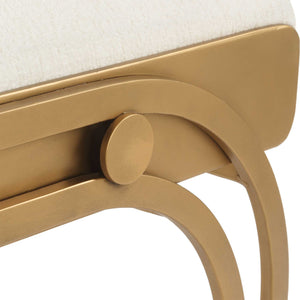 Accent Bench - Light Cream / Brushed Brass