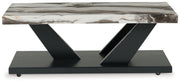 Cendill - Occasional Table Set (Set of 3) - Dark Brown / White / Black - R&R Furniture Gallery (Fountain Valley, CA)