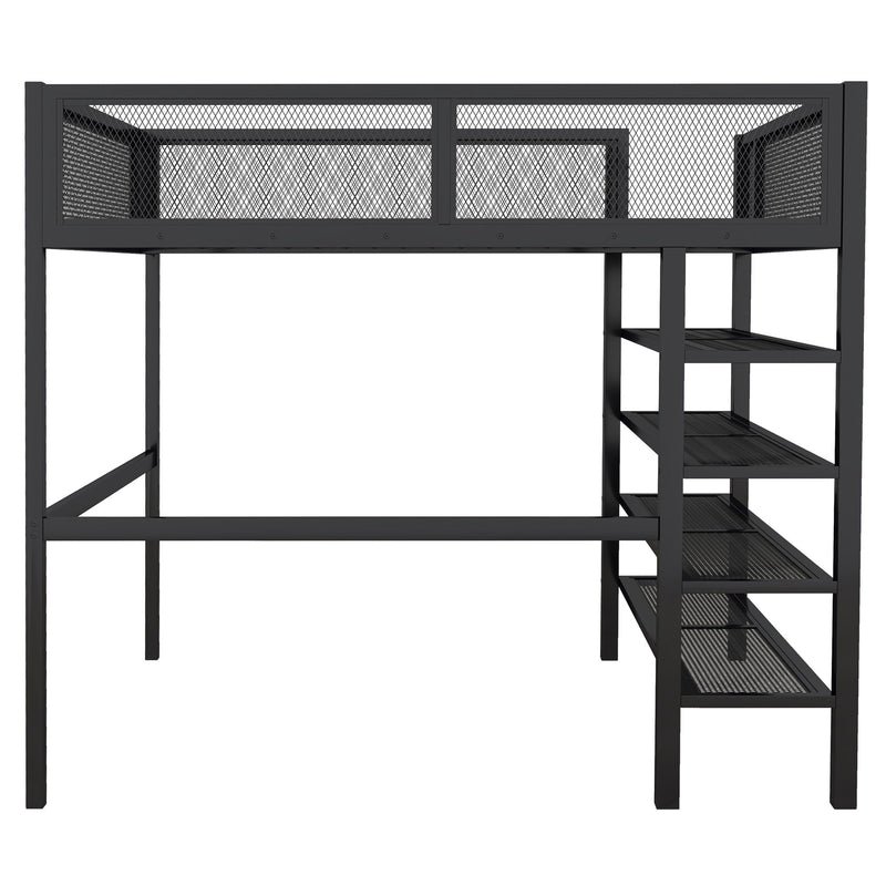 Loft Bed With 4 Tier Shelves And Storage - R&R Furniture Gallery (Fountain Valley, CA)