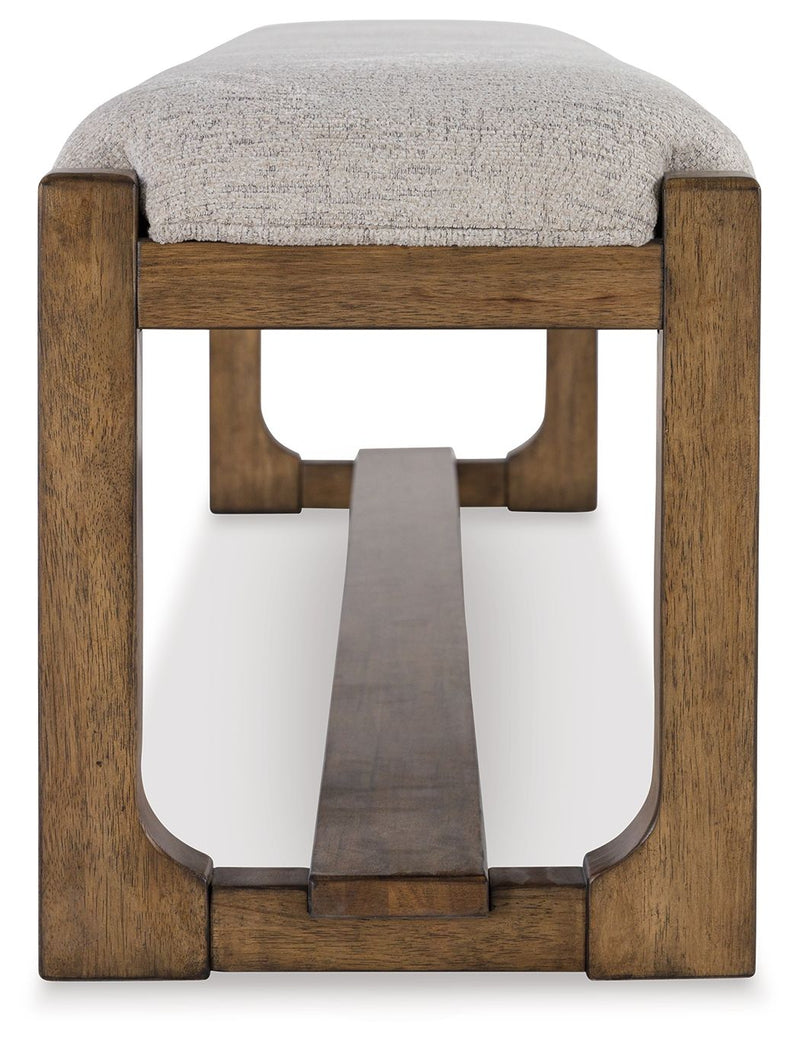 Cabalynn - Large Uph Dining Room Bench - Oatmeal / Light Brown - R&R Furniture Gallery (Fountain Valley, CA)