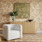 Natural ash Moora 4-door sideboard by TOV Furniture with sleek wooden finish and modern storage design.