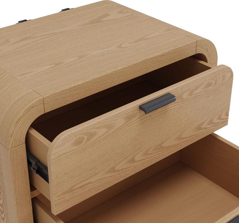 Drake 2-Drw Nightstand W/USB - Timber