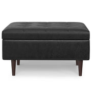 Shay - Large Square Coffee Table Storage Ottoman Mid-Century Style - R&R Furniture Gallery (Fountain Valley, CA)