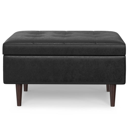 Shay - Large Square Coffee Table Storage Ottoman Mid-Century Style - R&R Furniture Gallery (Fountain Valley, CA)