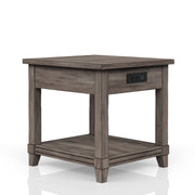 End Table With Storage Drawer Usn - Gray - R&R Furniture Gallery (Fountain Valley, CA)