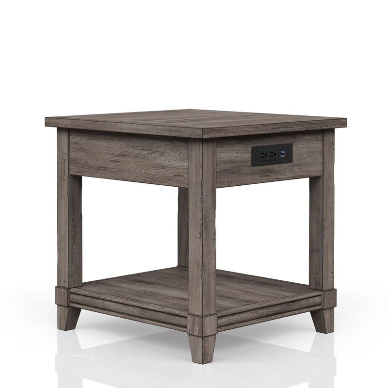 End Table With Storage Drawer Usn - Gray - R&R Furniture Gallery (Fountain Valley, CA)