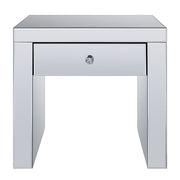 Noralie - 24" Square End Table - Mirrored & Faux Diamonds - R&R Furniture Gallery (Fountain Valley, CA)