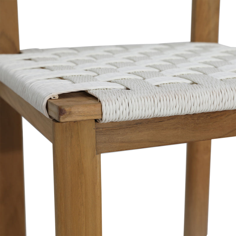 Elvia - Outdoor Dining Chair - White And Natural