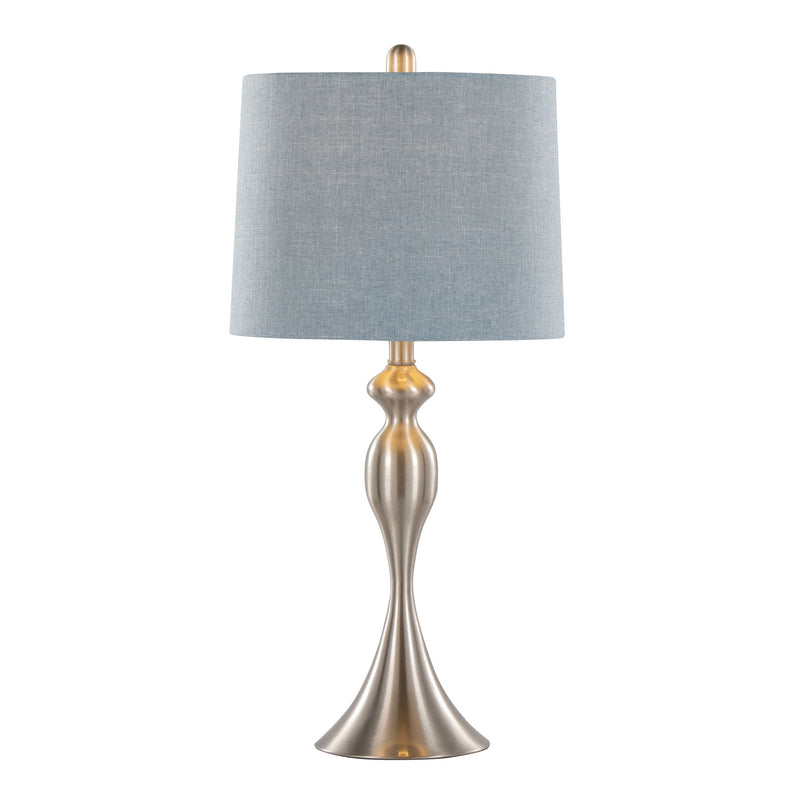 Lumi Source Ashland contemporary table lamp set with modern design, featuring sleek bases and fabric shades for stylish lighting.
