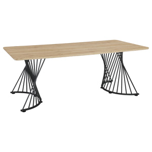 Galahan - Rectangular Dining Table With Twisted Pedestal Base - Oak