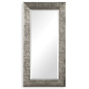 Silver Maeona metallic wall mirror by Uttermost featuring a sleek, reflective silver frame and modern design.