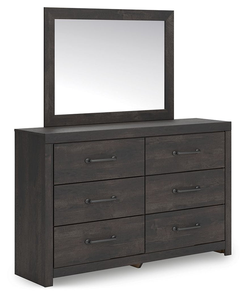 Hollivern - Dresser And Mirror - Dark Gray - R&R Furniture Gallery (Fountain Valley, CA)
