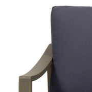 Samwell outdoor club arm chair by Noble House with cushioned seat and backrest, perfect for patio or garden seating.