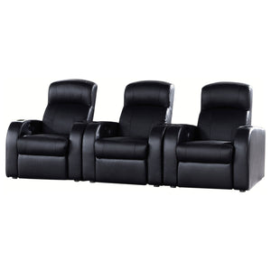 Greenfield - 3 Seater Home Theater With Storage - Black