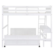 Full Over Full Bunk Bed With Desk - R&R Furniture Gallery (Fountain Valley, CA)