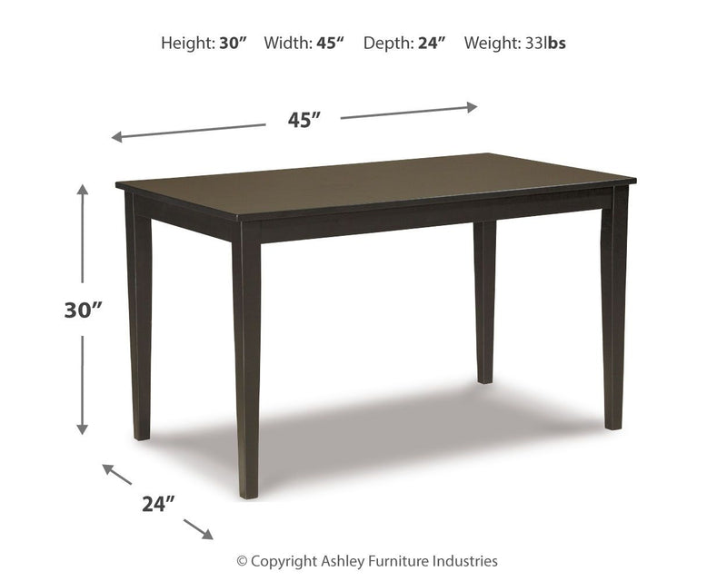 Kimonte - Rectangular Dining Room Table - Dark Brown - R&R Furniture Gallery (Fountain Valley, CA)