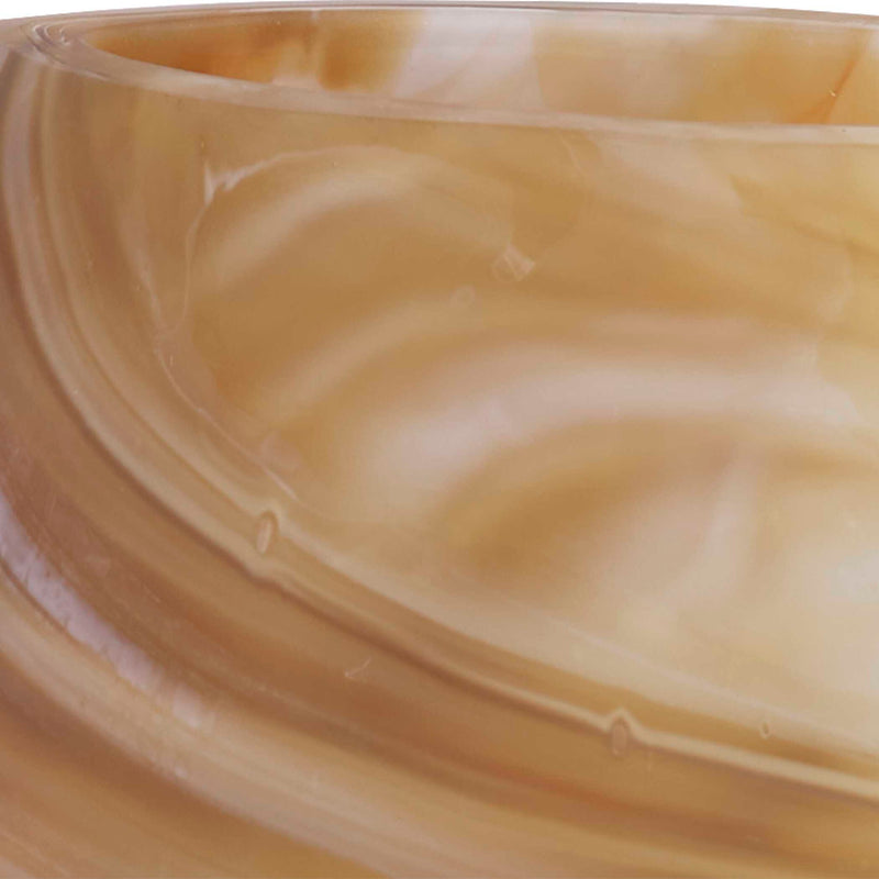 Fusion - Swirled Caramel & Ivory Vases (Set of 2)