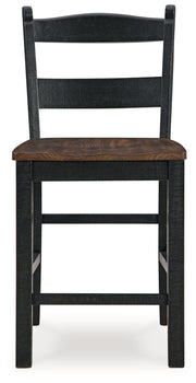 Valebeck - Barstool (Set of 2) - Black / Brown - R&R Furniture Gallery (Fountain Valley, CA)