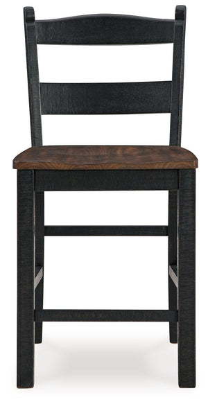 Valebeck - Barstool (Set of 2) - Black / Brown - R&R Furniture Gallery (Fountain Valley, CA)