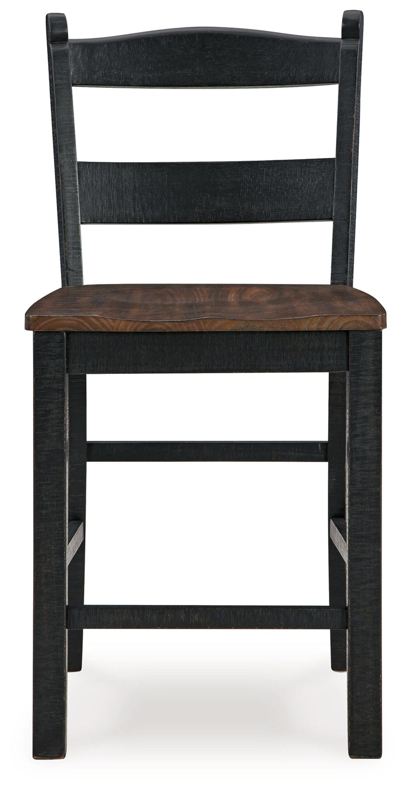 Valebeck - Barstool (Set of 2) - Black / Brown - R&R Furniture Gallery (Fountain Valley, CA)