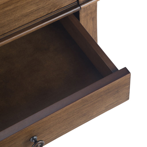 Carlton - Bedside Table - Rustic Natural Aged Brown - R&R Furniture Gallery (Fountain Valley, CA)
