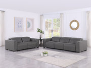 1208 - Leather Reclining Set (Sofa & Loveseat With 4 Power Recliners) - R&R Furniture Gallery (Fountain Valley, CA)