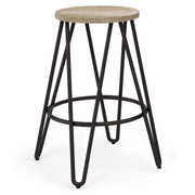 Simeon - Multifunctional Metal Stool With Wood Seat - R&R Furniture Gallery (Fountain Valley, CA)
