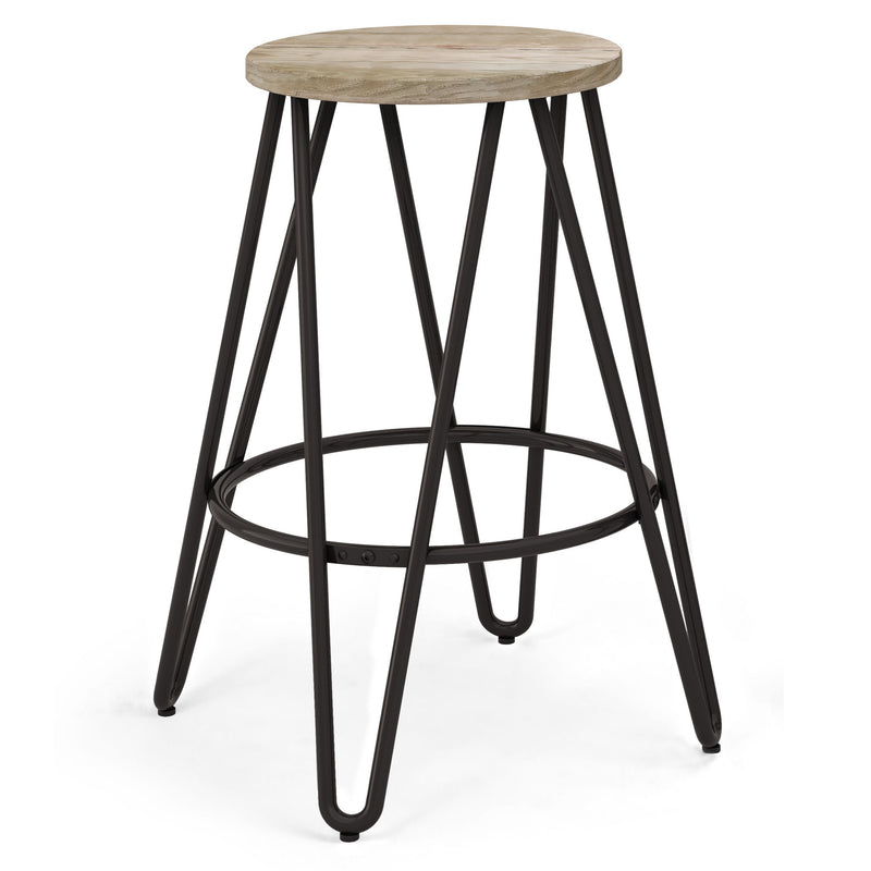 Simeon - Multifunctional Metal Stool With Wood Seat - R&R Furniture Gallery (Fountain Valley, CA)