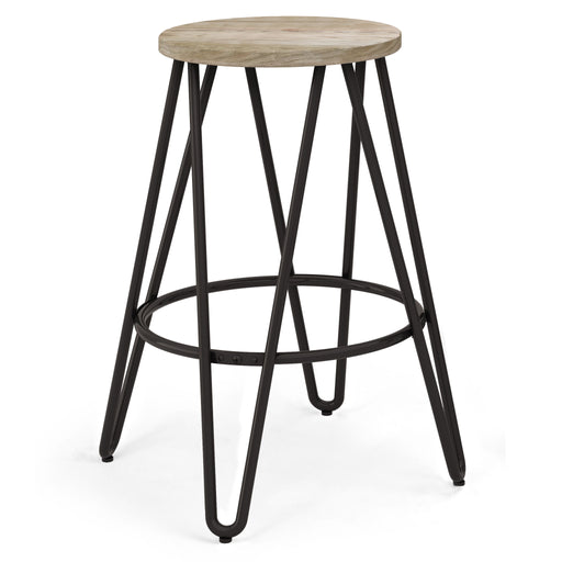 Simeon - Multifunctional Metal Stool With Wood Seat - R&R Furniture Gallery (Fountain Valley, CA)