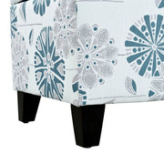 Luxury Storage Ottoman With Floral Patterned Fabric, Soft-Close Hinges, Multi Functional - R&R Furniture Gallery (Fountain Valley, CA)