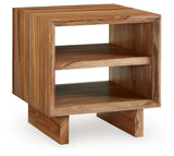Dressonni - Square End Table - Brown - R&R Furniture Gallery (Fountain Valley, CA)