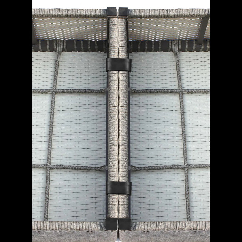 Elegant 4 Person Wicker Patio Seating Set With Cushions And Glass Top Table - R&R Furniture Gallery (Fountain Valley, CA)