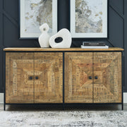 Camney - Accent Cabinet - Brown / Black - R&R Furniture Gallery (Fountain Valley, CA)