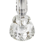 Lumi Source Karat contemporary crystal table lamp set with clear crystal, chrome finish, and white softback shades.