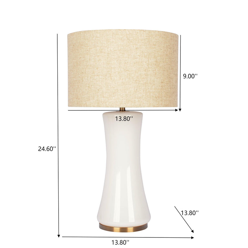 Cascade - Lamp Base Table Lamp - Beige / Gold / White - R&R Furniture Gallery (Fountain Valley, CA)