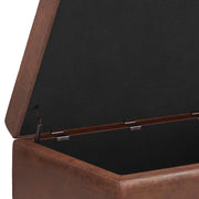 Shay - Large Square Coffee Table Storage Ottoman Mid-Century Style - R&R Furniture Gallery (Fountain Valley, CA)