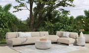 Livia - Teak 3 Piece Outdoor Sectional - Taupe - R&R Furniture Gallery (Fountain Valley, CA)