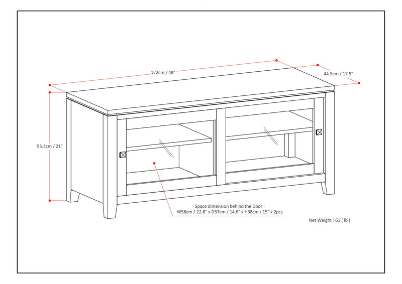 Cosmopolitan - Handcrafted TV Media Stand - R&R Furniture Gallery (Fountain Valley, CA)