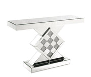 Noralie - 47" X 14" Console Table - Mirrored & Faux Diamonds - R&R Furniture Gallery (Fountain Valley, CA)