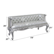 Valkyrie - Bench - Synthetic Leather & Antique Platinum - R&R Furniture Gallery (Fountain Valley, CA)